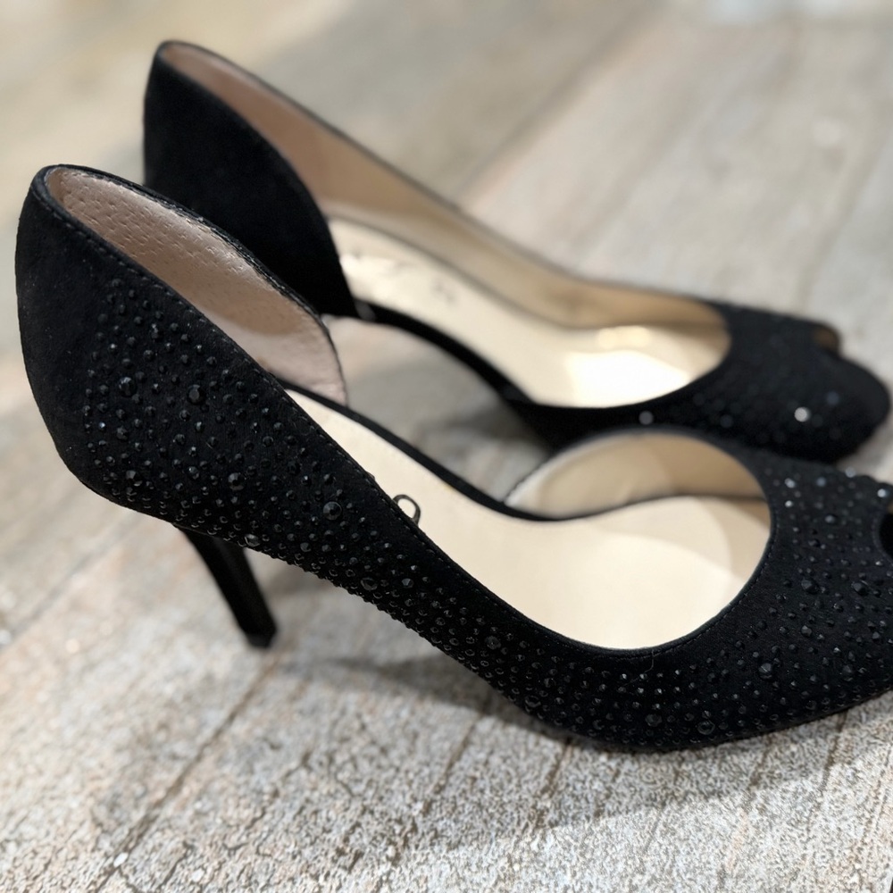 Unisa Black Studded Heels